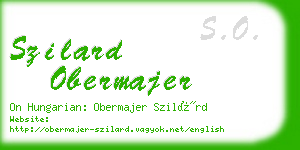 szilard obermajer business card